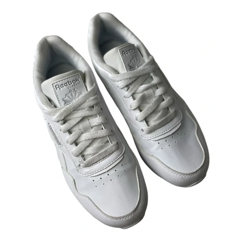 Reebok Women’s CL Harmon White Leather Run Sneakers